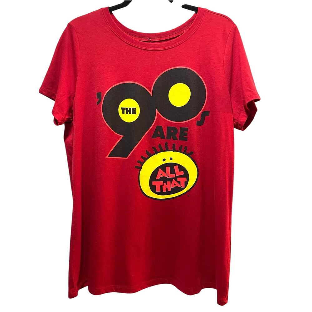 Torrid Nickelodeon The 90's Are All That Red Graphic Slim Fit Graphic T Shirt 0X